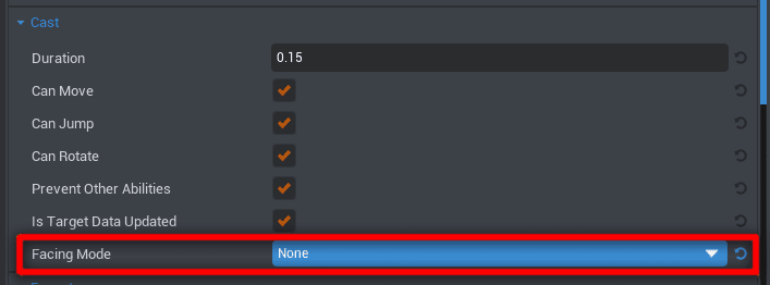 Change the Facing Mode to "None." Facing Mode