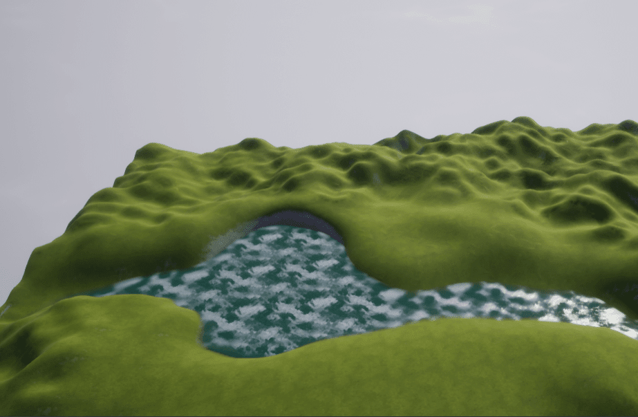 Cube with Water Material