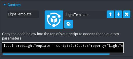 Custom Properties are added like a list here. "Custom Properties"